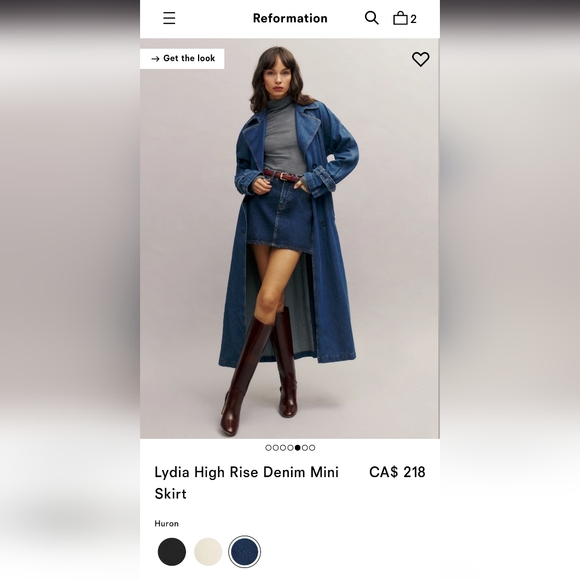 Reformation Lydia denim skirt (brand new) - Picture 3 of 5